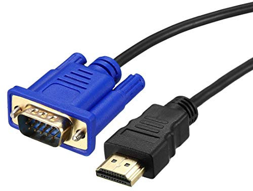 N/A Câble HDMI vers VGA Câble Adaptateur vidéo mâle à mâle 32ft 10m Noir pour la Duplication de Moniteur d'écran