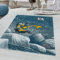 SIMPEX KinderTeppich, Pinguin-Iglu-Design, Teppich Blau, 120 cm Rund, Teppich für Kinder, Teppich Kinderzimmer