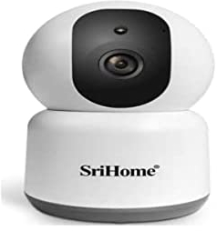 SriHome Caméra de vidéosurveillance 4MP 2.4GHz/5GHz WiFi Surveillance PTZ IP Caméra, Human Motion Detection, Night Vision, 2 Way Audio, Protection de confidentialité, Baby, Pets et Nanny Moniteur