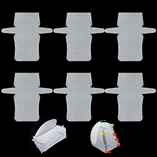 Plastikgitterfolien Taschen Mesh Folien Kit, Stickereien Gewebten Geldbörse Rahmen Häkelprojekte Tasches Herstellung Blätter für Stickarbeiten Sowie Strick Plastik Canvas Cross Stitch-6 Teilige Weiß