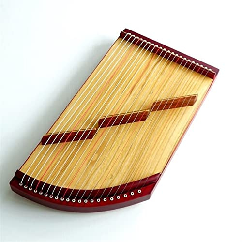 Leier Harfe Kleiner Guzheng Tragbare Fan Kleine Finger-Training Artefakt-Praxis Zither 21-String-Mini-Musikinstrument Kleine Tragbare Praxis (Color : Mahogany Color (Winding Beam))