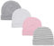 Durio Unisex Baumwoll Baby Mütze Erstlingsmützen für Neugeborene Slouch Beanie Jungen Mädchen für 0-6 Monate 4 Paar B
