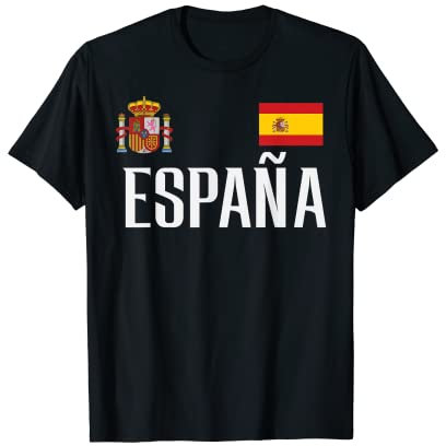 España Bandera España Fútbol Fan Hombres Mujeres Niños Camiseta