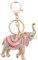 MUAMAX Porte-clés éléphant porte-bonheur avec strass opales et jolis éléphants pour femme - Pendentif de sac à main - Bleu, rose, S