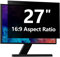 Computer Privacy Screen Protector 27 Inch with Hp Dell Acer Asus Samsung LG and More, Removable Security Shield Filter for 16:9 Aspect Ratio Monitor Like ViewSonic Sceptre AOC Koorui BenQ and More