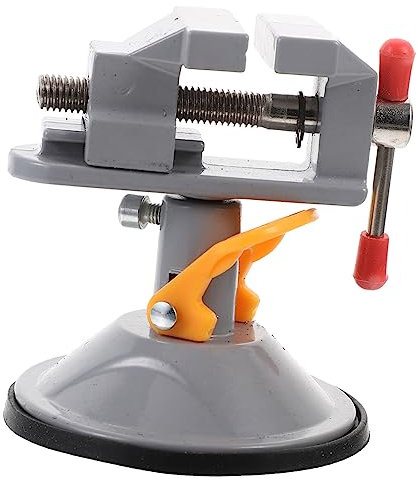 BESTonZON Mini con ventosa abrazadera de mini abrazaderas tornillo de mesa portátil taladro de banco herramienta Metal