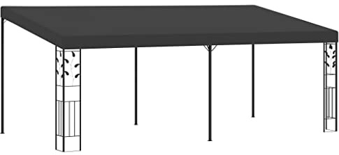 Wand-Pavillon 6x3x2,5m Anthrazit, Polyesterbespannung, Robustes Stahlgestell, ideal für Garten, Terrasse, Outdoor-Aktivitäten, erweiterbarer Balkon, einfacher Aufbau