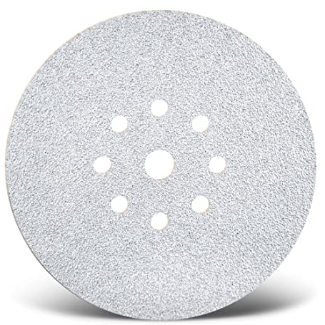 MENZER White Klett-Schleifscheiben, 225 mm, 9-Loch, f. Trockenbauschleifer, Normalkorund (25 Stk.) K150