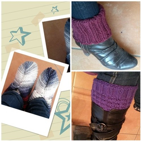 3 Strickanleitungen für Hausschuhe, Stiefelstulpen, Stiefelettenstulpen- auch für Anfänger: Schritt für Schritt wird alles erklärt