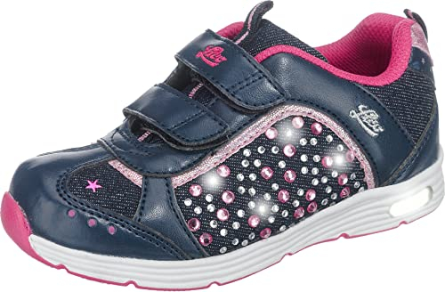 Lico Mädchen Shine V Blinky Sneaker, Marine Pink, 34 EU