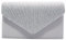 wocharm Womens Ladies Satin Diamante Clutch Bag Envelope Handbag Evening Bridal Bag Wedding Fashion Prom Vintage Shoulder Bags(Silver)