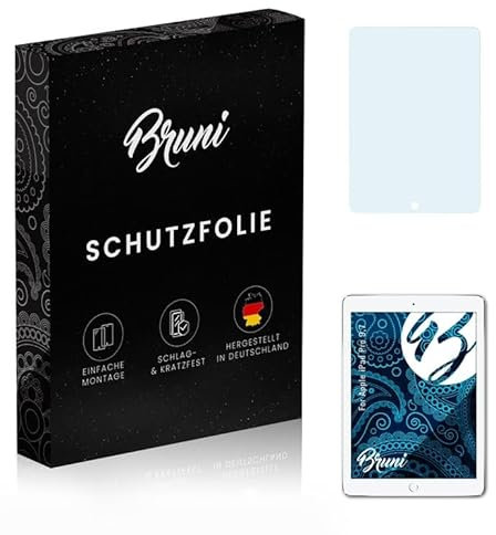 Bruni Schutzfolie kompatibel mit Apple iPad Pro 9,7 Folie, glasklare Displayschutzfolie (2X)
