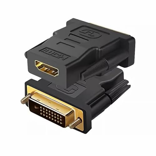 Aukson K24 HDMI auf DVI Adapterkabel, 1080P Full HD, DVI (24+1) Stecker auf HDMI Buchse, vergoldeter Konverter, Bidirektional, kompatibel mit TV-Box, Blu-ray, Projektor, HDTV