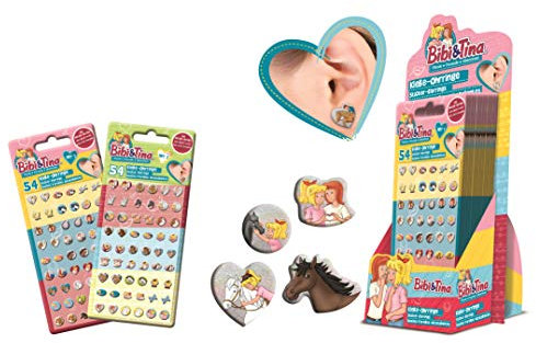 CRAZE Sticker Earrings BIBI & Tina Selbstklebende Ohrringe für Kinder Kinderschmuck Schmuck 10631, Verschiedene Motive