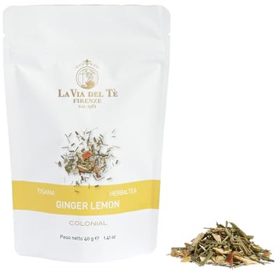 La Via del Tè - Tisana Ginger Lemon - lattina da 100 gr - gusto agrumato e fresco di ginger e limone - ottimo caldo o freddo - senza caffeina (50 grammi)
