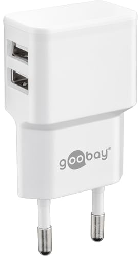 Chargeur usb - prise usb - chageur usb multiple - chargeur secteur usb - Prise murale usb - prise chargeur 2 ports usb-a 2,4 a 12w blanc - Chargeur double USB