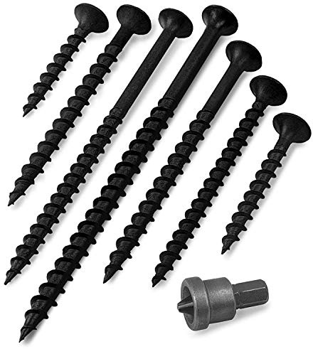 4,2 x 65 mm Schnellbauschrauben 100 Stück - Rigipsschrauben + 1 Gratis Bit | Mit Grobgewinde, Holzgewinde; schwarz; phosphatiert; GRATIS Tiiefenstopp-Bit pro Bestellung; Trockenbauschrauben