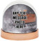 Getagift Personalised with Your own Text,Name,Image themed Photo Snow Globe Dome Glitter Shaker. (Rose Gold)