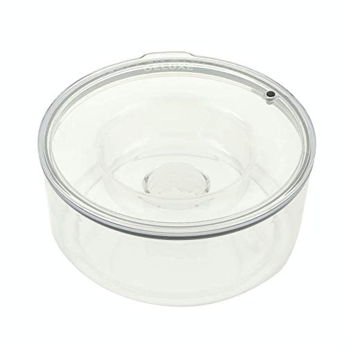 Slopper Stopper Dripless Water Bowl - Tritan Plastic Bowl Unit - For Medium Breed Dogs 21-50 Lbs, 9.84” Dia, 1 Gallon Capacity