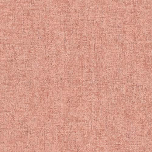 BRICOFLOR Papier peint intissé | Papier peint uni - Tapisserie cuisine, Papier peint pour cuisine - Orange / Terre cuite, Rose, Rouge | Taille 10,05 x 0,53 m = 5.33 m² BR373343P522GRY