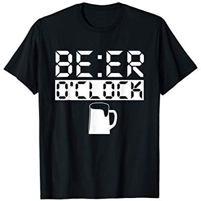 Herren Bier Uhr Bier Zeit Geschenk Lustiges Geschenk T-Shirt