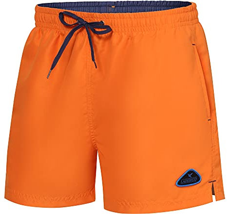 Ladeheid Herren Badehose Badeshorts Schwimmhose Bademode Strandmode LAZA1003 (Orange Kobalt, XXL)