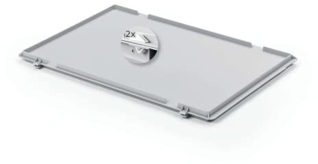 Scharnierdeckel - Grundmaß 600 x 400 (inkl. 2 Schiebeschnappverschlüssen)