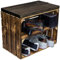 Kistenkolli Altes Land Sitzkiste Johanna Obstkiste und massiven Holzplanken Schuhablage Schuhkommode Hocker Sitzbank Holzbank Regalkiste aus Holz Maße 50 x 30 x 43cm L x T x H (Geflammt/schwarz)