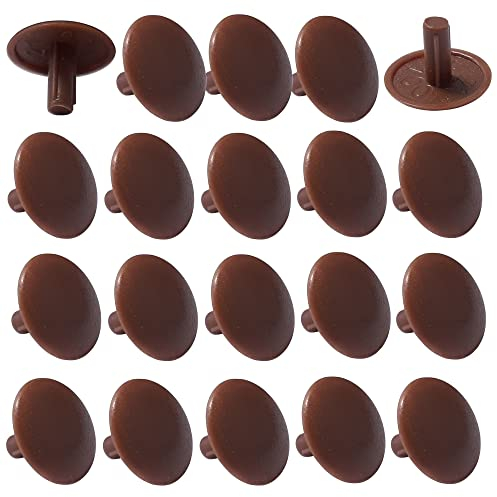 20x Abdeckkappen für schrauben schraubenkappen 3 x 12 x 6 mm kunststoff möbel abdeckung PZ, dunkelbraun