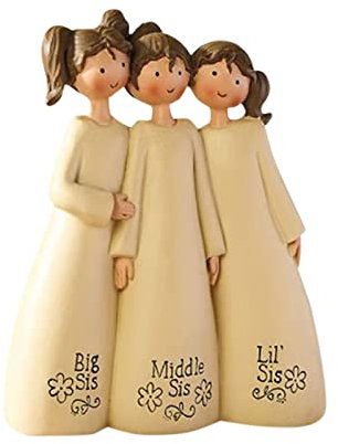 ooazbhy Sister Gifts Friendship Figurines Ornaments, 3 Sisters Resin Statue Figurines Best Friend Birthday Gifts