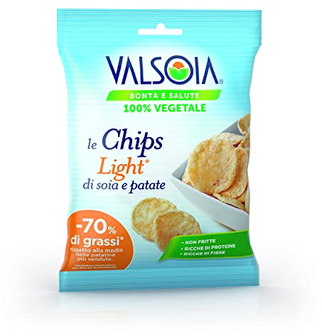 Valsoia Chips Light Snack sfizioso e leggero, 100% Vegetale, Non fritto, 25 gr