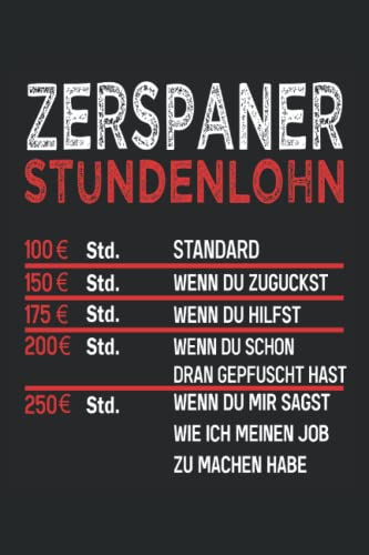 Zerspaner Stundenlohn: Zerspanungsmechaniker Notizbuch - Toller linierter Notizblock für CNC Dreher & CNC Fräser - Zerspaner Notizbuch um Aufzeichnungen zu machen. Geschenk für CNC Fräser und Dreher.