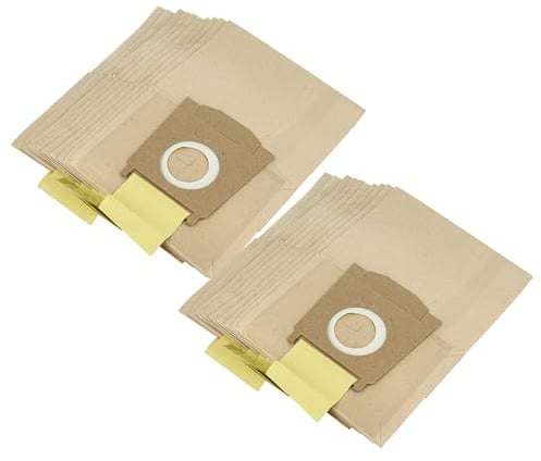 vhbw 20x Staubbeutel kompatibel mit Bosch BBS 2300 | 2399 Alpha 23, 3000 - 3999 Staubsauger - 27cm x 18cm Sandfarben