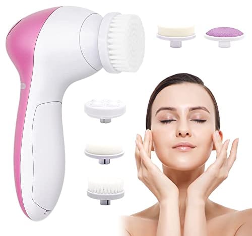 Gesichtsreinigungsbürste, RHP 6 in 1 Elektrische Gesichtsbürste Gerät, Reinigungsbürste Gesicht Set für Gesichtsreinigung, Haut-Tiefenreinigung, Porenreinig, Mitesserreinigung