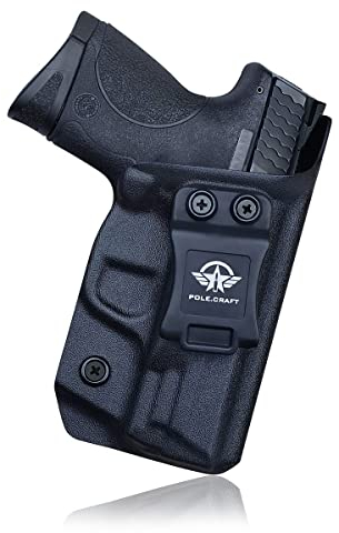 Gun Holster, M&P 40C Holster IWB Kydex Holster Custom Fit: Smith & Wesson M&P 40C Pistol - Innen Bund verdeckt tragen - ADJ. Cant Retention - Mag-Button abdecken - Holster Tasche (Black, Right)