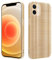 Cadorabo Hülle kompatibel mit Apple iPhone 12 Schutzhülle TPU Silikon Case Brushed Design mit Kameraschutz Slim Kratzfest Weiche Gummi mit Rundumschutz Case Hülle für iPhone 12 in Gold