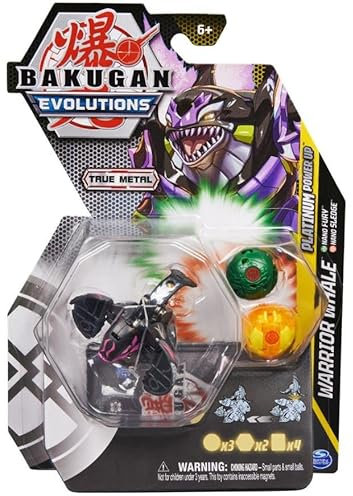 Bakugan Evolutions - Platinum Power Up Box Darkus Warrior Whale, True Metal Actionfigur 2 Nanogan 2 BakuCores