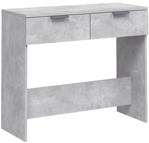 vidaXL Table Console Table d'Entrée Table d'Appoint Meuble de Rangement Salle de Séjour Intérieur Gris Béton 90x36x75 cm Bois d'Ingénierie