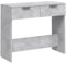 vidaXL Table Console Table d'Entrée Table d'Appoint Meuble de Rangement Salle de Séjour Intérieur Gris Béton 90x36x75 cm Bois d'Ingénierie