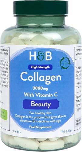Holland & Barrett Marine Collagen with Vitamin C 3000mg 180 Tablets