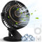 COZII Mini Ventilator, USB Ventilator Clip Ventilator Tischventilator mit LED-Anzeige, 5 Geschwindigkeiten 720° Drehung, 16cm Tragbarer Ventilator Leise für Zuhause, Büro, Outdoor, Reisen (Schwarz)