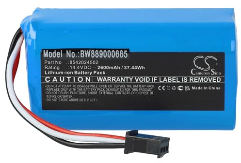 vhbw 1x Akku Ersatz für Deik 8542024502 für Saugroboter (2600 mAh, 14,4 V, Li-Ion)