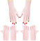 Arqumi UV Gloves for Gel Nails, 2 Pairs anti UV Gloves for Gel Nail Light Lamp Dryer Nail Art Fingerless UV Protection Gloves for Gel Manicures Pink