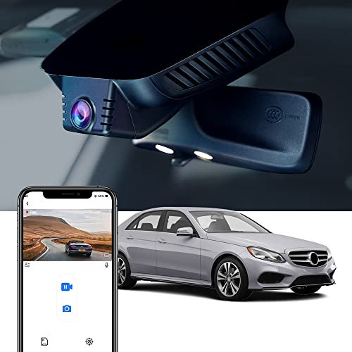 Fitcamx Dashcam Kompatibel mit Mercedes-Benz E-Class 2010-2016 W212 (HD2-6020), 4K Autokamera WiFi 2160P UHD Video, OEM Zubehör, G-Sensor, Loop-Aufnahme, WDR Dasch-cam Auto, Plug & Play, 64GB-Karte