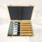 Stechbeitel Set,6-teilig Stecheisen Satz für Holz,Stemmeisen Set mit Holzkiste und 2 Abziehsteine,Schnitzmesser,Drehmeißel Set,Schnitzen Holzmeisel für Holzarbeiten,Schnitzwerkzeug