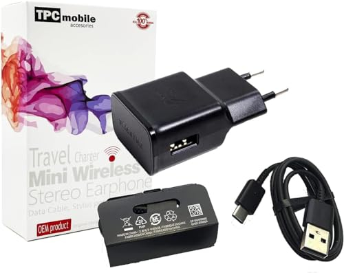 TPCmobile Chargeur Secteur Rapide 15 W USB Type C (USB-C) pour Samsung Galaxy Tab A8 2021, Galaxy Tab A9, A9+, A14, Galaxy Tab A7 2022, A04, A04s, A13, Galaxy Tab S6 Lite 2022, A13, A03, A03s, Z Flip
