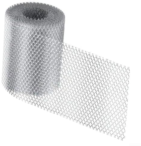 Rete di protezione per grondaie, 6,1 m, in alluminio resistente, protezione per grondaie fai da te (15 cm)
