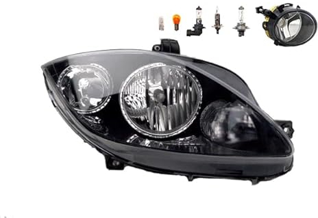 Johns, Scheinwerfer Halogen Front passend für Seat Leon 1P 04/09- H7 H1 Rechts Beifahr. + Nebelscheinwerfer + Leuchtmittel