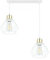 KAR LIGHTING Pendelleuchte 2-flammig aus Metall in Weiß mit Gold-Details, höhenverstellbar | E27 Fassung | LED geeignet | Hängelampe für Wohnzimmer, Esszimmer, Küche, Büro oder Schlafzimmer