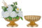 Inweder Metall Blumenvase für Tischdekoration: 2 Stück Vintage Gold Hochzeit Blumenarrangement Pot Vase für Blumen Kleiner Pflanzentopf Pflanzer Schüssel für Party Event Geburtstag Heimdeko
